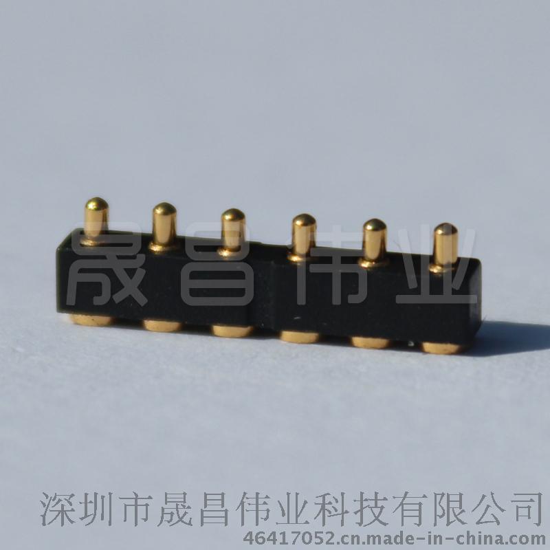 厂家热销6pin智能手环连接器 手机弹簧针连接器 高品质pogo pin