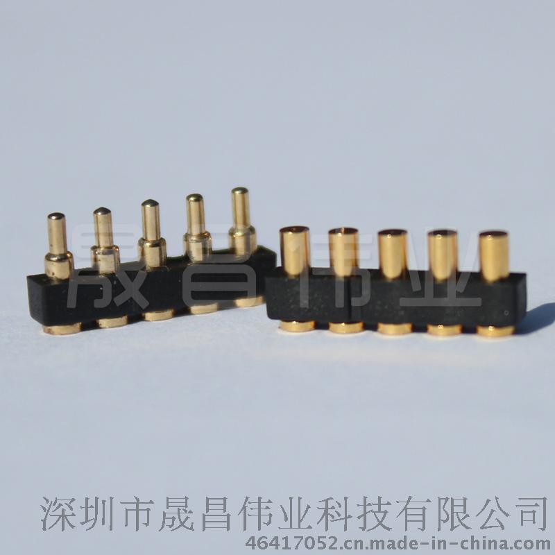 定制生产5pin公母座连接器 手机弹簧针连接器高品质大电流pogopin